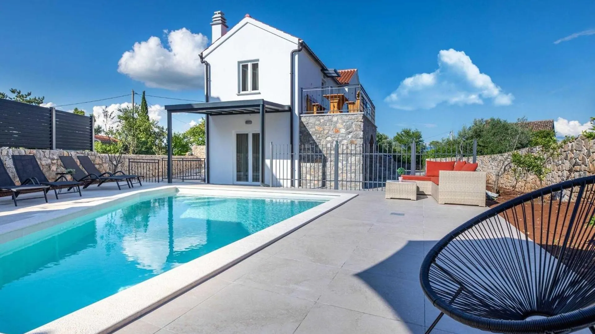 Luxury Krk Villa With Private Pool And Gardens - Three Bedroom Villa Krk Town 0*,  Croatia